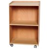 Whitehaus Collection AECA55N 21.75 in. Aeri wood cart with three shelves and casters- Natural- Birchwood