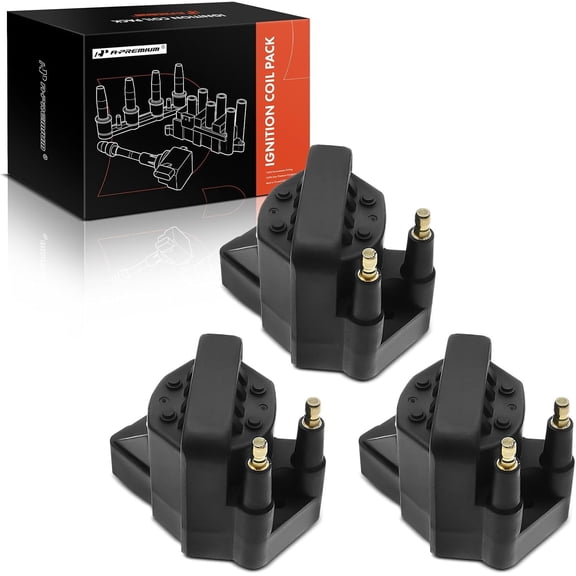 A-Premium Ignition Coil Pack Replacement for Chevrolet Corvette Malibu S10 Venture Camaro Buick Cadillac Oldsmobile Pontiac Isuzu 3-PC Set Fits select: 1989-1990,1992-1995 CHEVROLET GMT-400