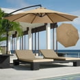 thumbnail image 1 of JIAN YA NA Replacement Outdoor Canopy Cover Patio Umbrella Parasol Top Cover (Khaki  & 3m 6 arm), 1 of 10