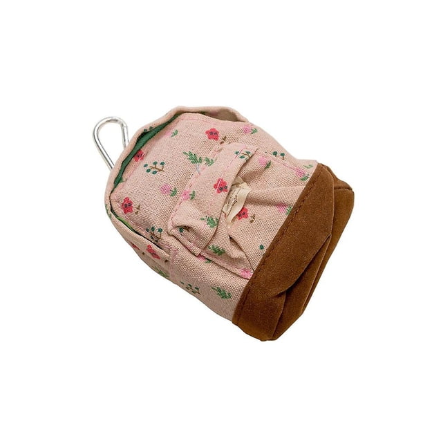 Mini monedero de tela de lona a la moda, monederos con estampado floral encantador para mujer, bolso para llaves, billetera con cremallera, venta al por mayor