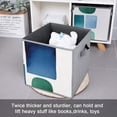 thumbnail image 5 of Set of 6 Collapsible Oxford Fabric Storage Cubes with Handles, Foldable Closet Organizer Bins for Clothes, Toys, Shelves, Home & Kitchen Mixed Aqua Grid, 5 of 7