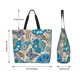 thumbnail image 5 of Balery Vintage Floral Butterflies Bolsa Tote Estilo Estético con Cremalleras, Bolsa de Hombro, Bolsa de Compras Grande y Plegable, 5 of 8
