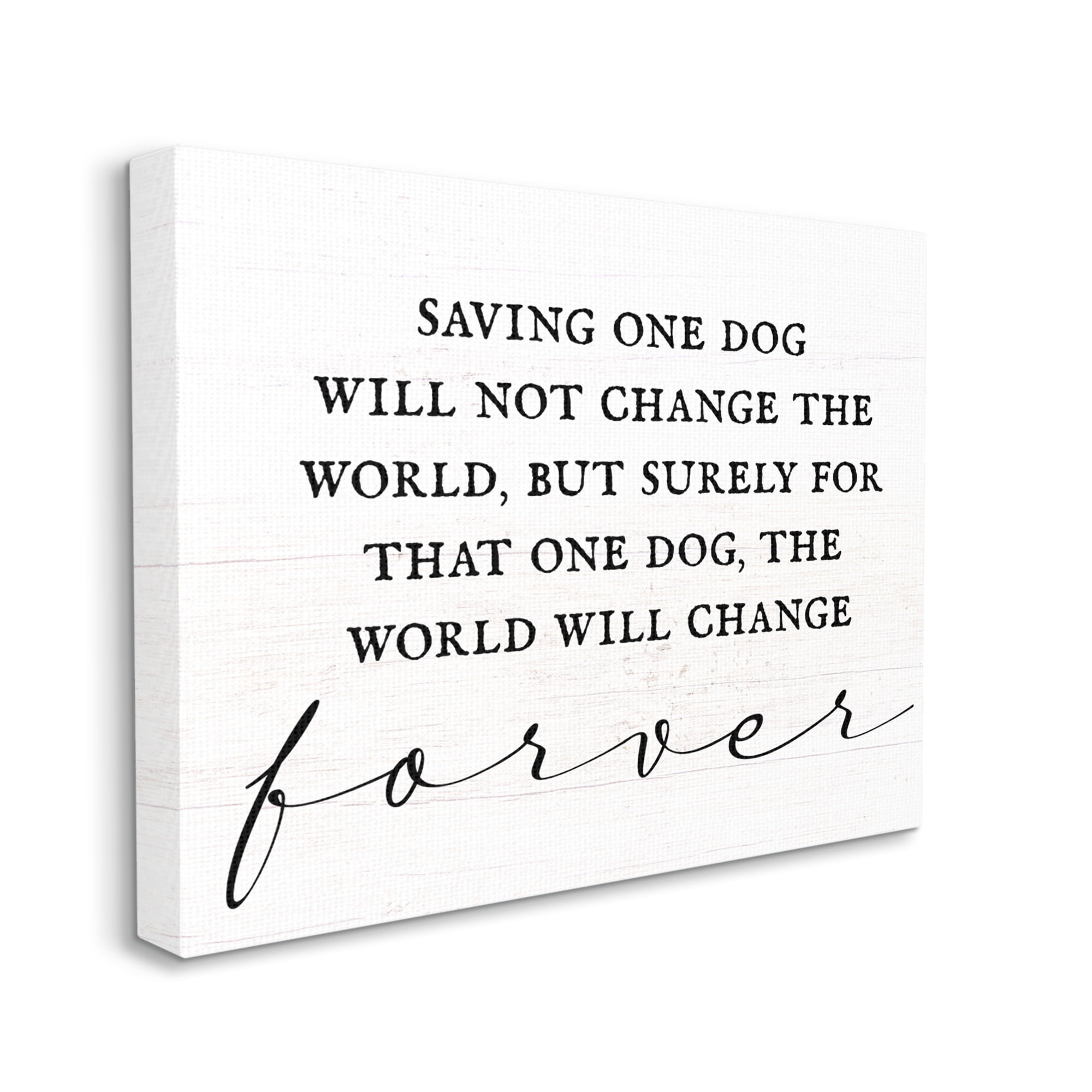 Stupell Industries Uplifting Rescue Dog Phrase Inspirational Painting Gallery Wrapped Canvas Art Print Wall Art, 48 x 36