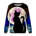 thumbnail image 4 of Pntutb Suéter De Cuello Redondo De Manga Larga Con Estampado De Gato Suelto Casual De Otoño E Invierno Para Mujer Pntutb Pntutb-5827, 4 of 4