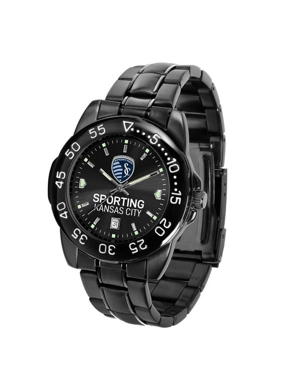 Game Time Men's Sporting Kansas City Watch Fantom Black Steel Watch