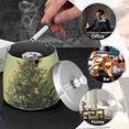 thumbnail image 6 of Christmas Tree Gift Ashtray with Lid Cigarette Ashtray Stainless Steel Ash Tray Ash Holder for Home Outdoor, 6 of 7