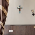thumbnail image 5 of Southwestern Wall Cross with Faux Horns and Tooled Leather Accent – Rustic Western Wall Cross for Home Decor – Distressed Resin Cross with Horned Accent for Cabin, Lodge, or Country Home, 5 of 7