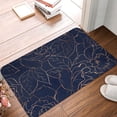 thumbnail image 4 of Goofa 16"x24" Inches Copper-Gold Gloss Outline Navy Dark Blue Doormats for Outdoor Entrance - Non-Slip Welcome Mat, Heavy Duty Door Mats Outdoor, Spring Doormat, 4 of 9