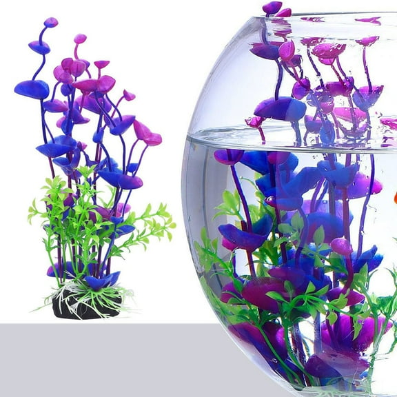 OUNONA Artificial Aquarium Plants Plastic Fish Tank Decoration Realistic Fake Plants 12 Inches