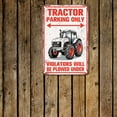 thumbnail image 5 of 8" x 12" Aluminium Retro Sign Tractor Parking Sign Room Decor Home Decoration - Cute Tractor Gifts for Men Boys Wall Art, 5 of 7