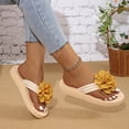 thumbnail image 7 of enyan Womens Arch Support Flip Flops Comfortable Yoga Mat Slip on Summer Beach Walking Thong Cushion Sandals Sandals Women,Yellow,Size 6, 7 of 7