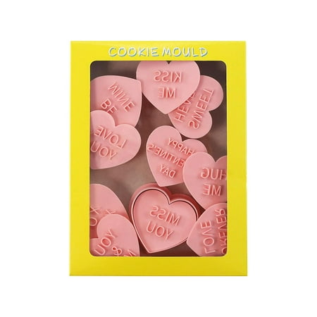 

Plastic Biscuit Mold 10 Love 3D Valentine s Day Cookie Cutting Tool Cake T4Y2