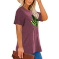 thumbnail image 2 of Anbech Women Cactus Vintage Plus Size T-Shirts Graphic LOVE Heart Short Sleeves T-Shirt, 2 of 4