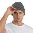 thumbnail image 4 of ZICANCN Grubby Colors Kaleidoscope Pattern Knit Bonnet Hat, Bonnet d'Hiver Doux Chaud Classique pour Hommes Femmes, Gris Foncé, 4 of 6