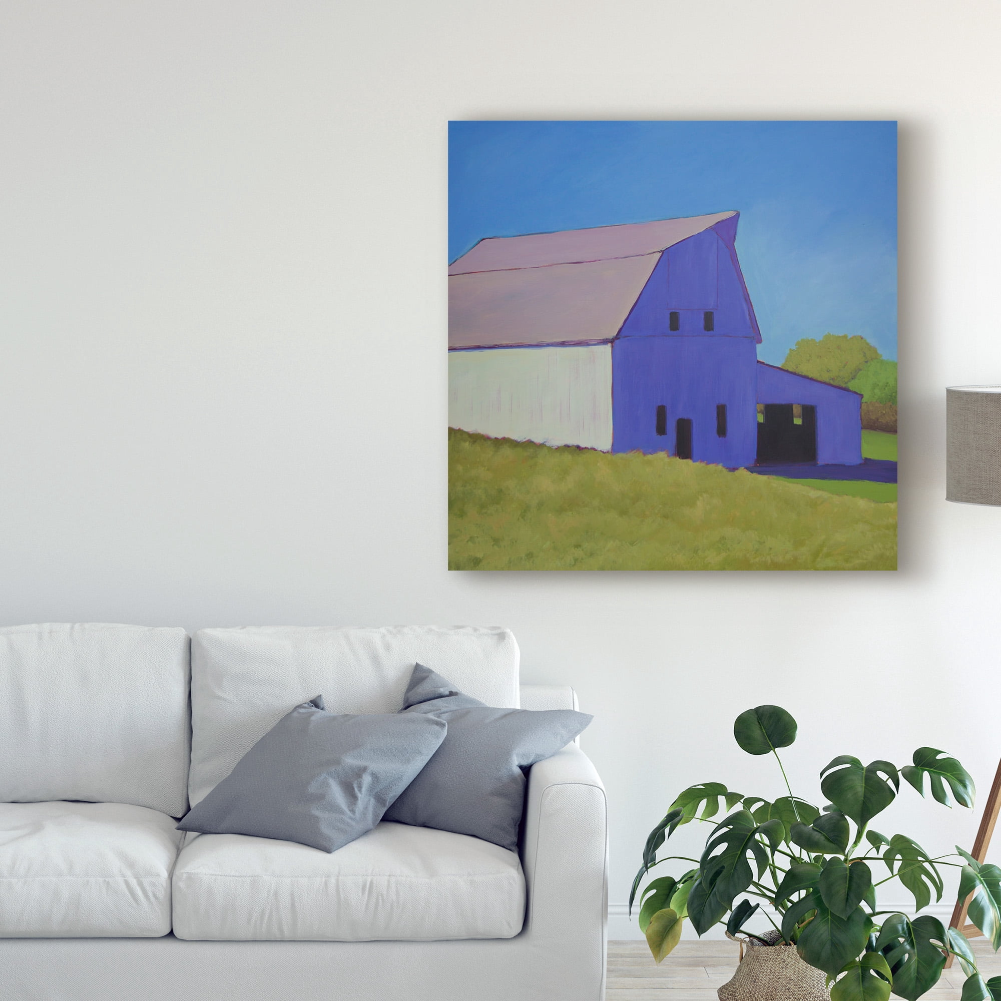 Trademark Fine Art 'Barn Over the Hill' Canvas Art by Carol Young