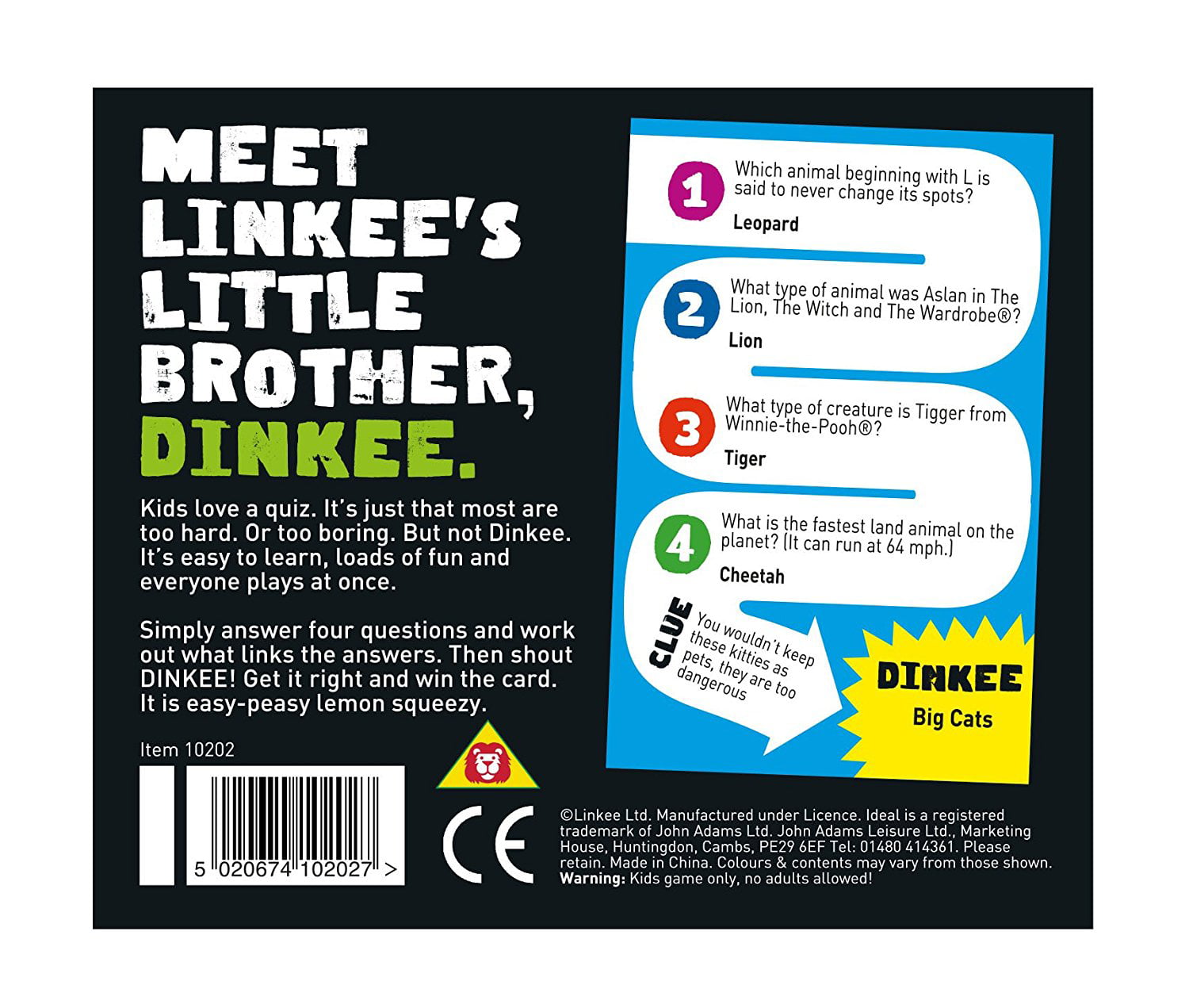 Dinkee linkee Gioco per Bambini HIT Junior versione del gioco linkee con 400 domande 