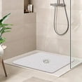 thumbnail image 4 of HITSLAM Square Shower Mat, 24" x 24" Non Slip Bath Mat for Tub, Soft PVC Loofah Bathtub Mats with Drain Holes, Quick Drying Bathroom Stall Floor Mat, Bathroom Accessories Without Suction Cup,White, 4 of 8