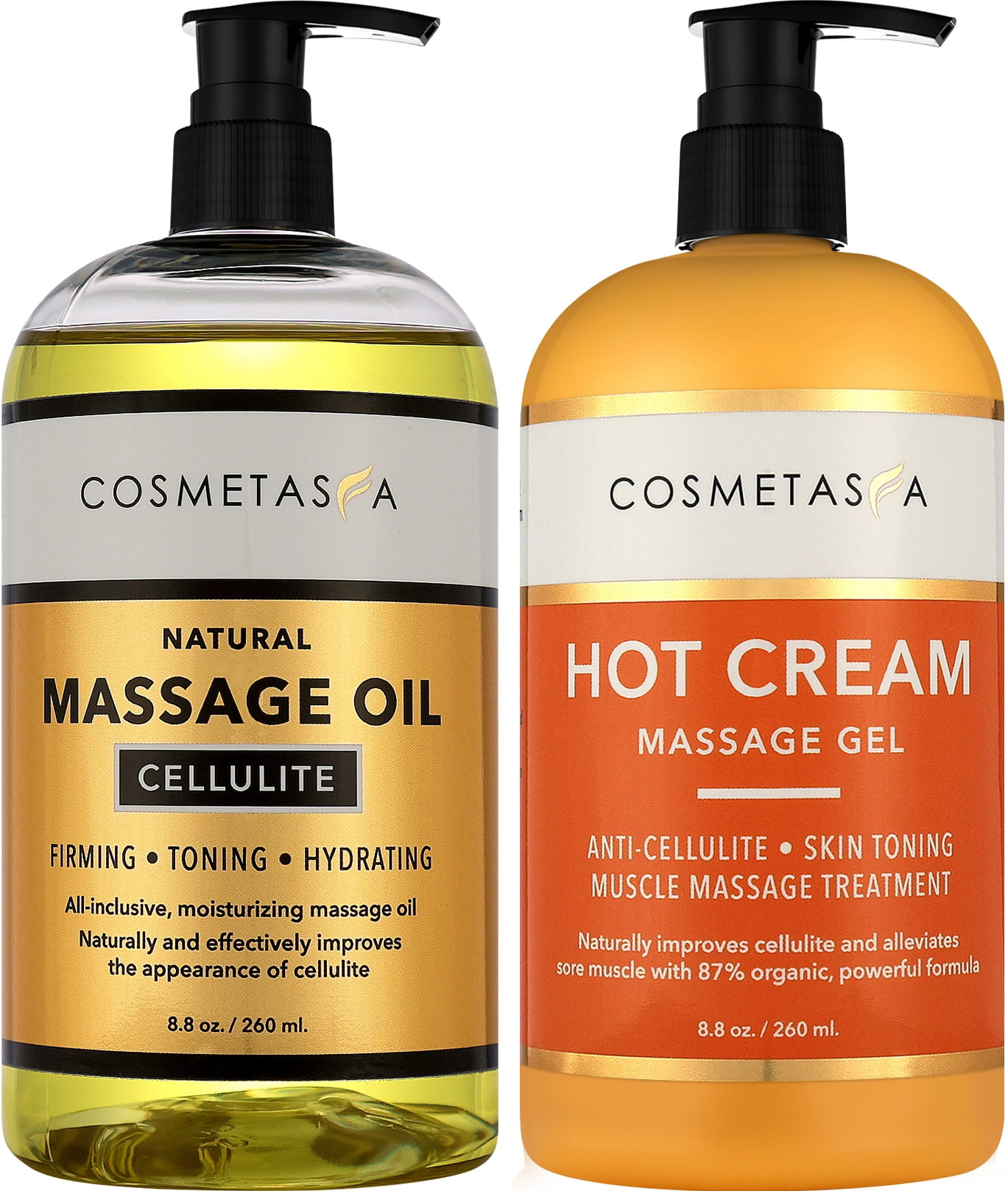 AntiCellulite Massage Oil & Hot Cream Massage Gel Oil Scent Menthol