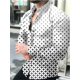 thumbnail image 1 of Cárdigan de lujo de moda para fiesta de graduación para hombre, camisa de solapa con botones y talla grande para eventos sociales, top informal con estampado de manga larga en dorado, morado y azul, 1 of 6