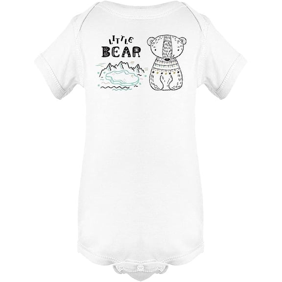 Little Bear On Polar Landscape Bodysuit Baby's Newborn White