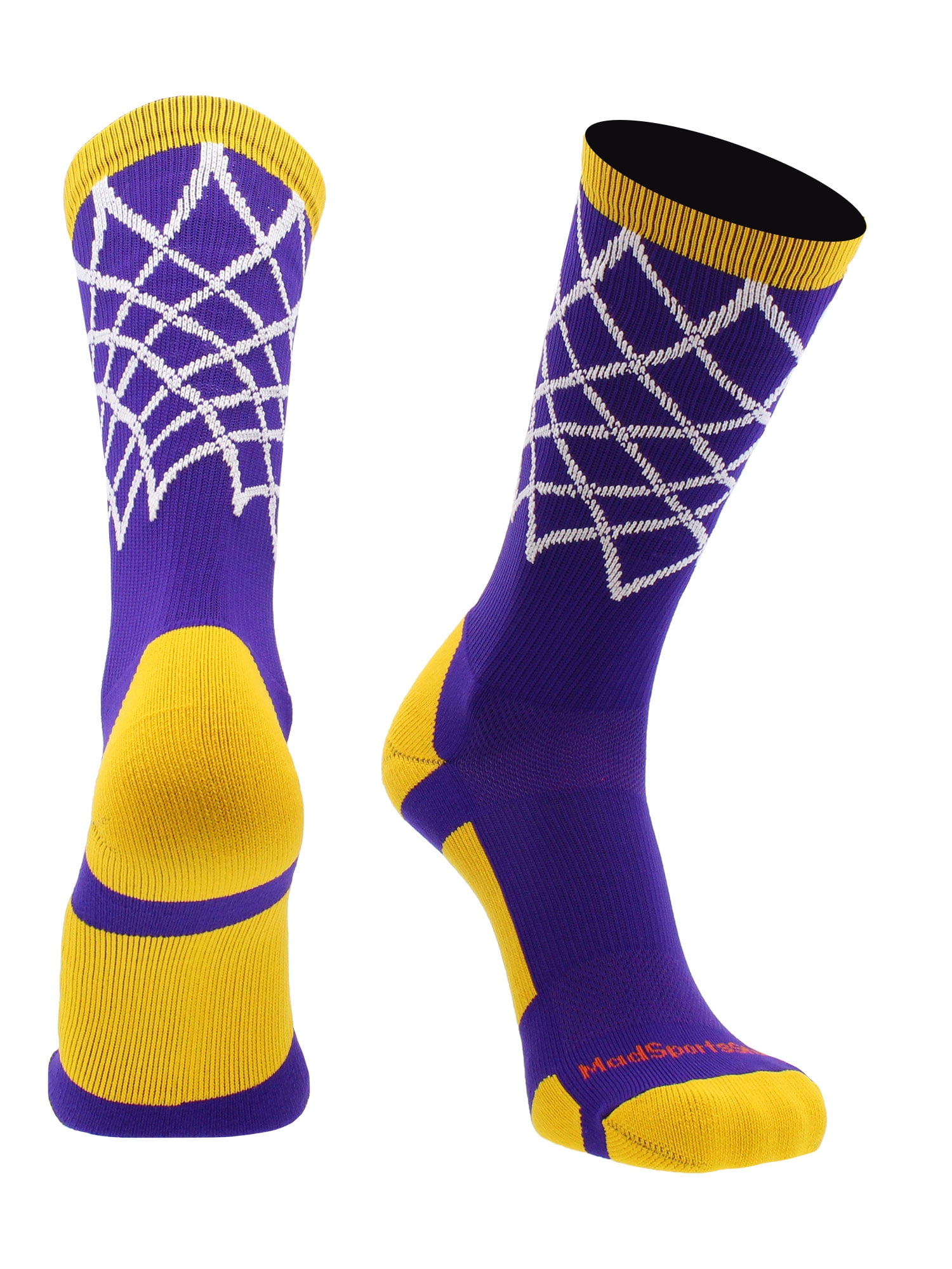 Purple Gold Pattern Casual Cotton Crew Socks Cute Funny Sock,great For Sports And Hiking 