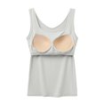 thumbnail image 2 of Posijego Women's Ribbed Tank Tops Running Workout Camisole Tops Built in Bra Athletic Yoga Tanks Shirt, 2 of 3