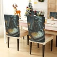 thumbnail image 3 of Decorative Chair Back Cover One Size x2 Chair Cover Dining Chair Slipcovers Chair Back Decoration Festival Chair Decoration Classical Black Cat, 3 of 6