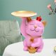 thumbnail image 4 of Bandeja de escultura de gato Lvero Gloria de resina Rosado, 4 of 8