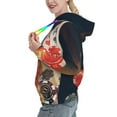 thumbnail image 2 of Picia Poker Chips Pattern Casual Women's Hoodie, Hooded Sweatshirt with Kangaroo Pocket, Comfortable Pullover with Eye-catching Drawstrings-XX-Large, 2 of 7