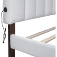 thumbnail image 5 of Teddy Fleece Queen Size Upholstered Platform Bed,with Storage Drawer,Wooden Bedframe w/LED Lights and USB Ports,No Box Spring Needed, for Bedroom,Guest Room, 5 of 6
