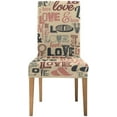 thumbnail image 2 of RYLABLUE Typographic Valentines Day Design Stretch Chair Cover Protector Seat Slipcover for Dining Room Hotel Wedding Party Set of 6, 2 of 5