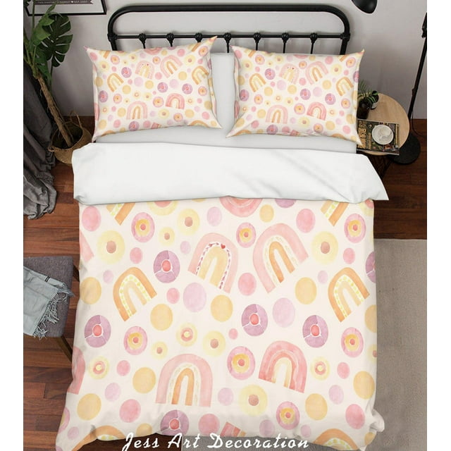 3D Doughnut Circle Quilt Cover Set Bedding Set Pillowcases 40