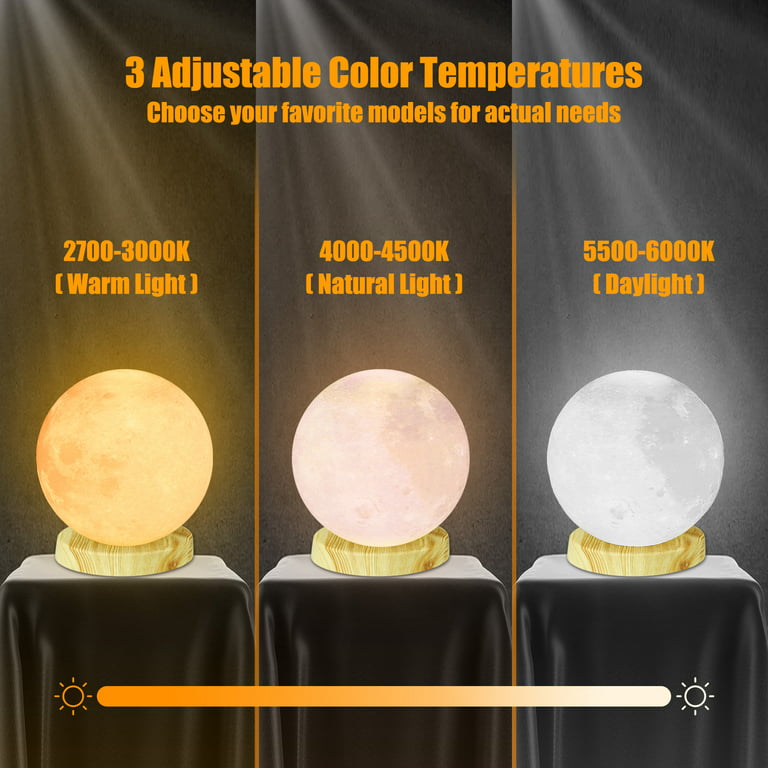 Qnbes Sad Light Therapy Lamp, 10000 Lux Adjustable Brightness Sunlight Lamp  for Depression, Happy Mood Lamp with 3 Color Temperature, Timer & Memory