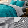 Cozy Comfort Teal Twin Comforter Set 5 Pieces Reversible Twin Bed In cozy-comfort-teal-twin-comforter-set-5-pieces-reversible-twin-bed-in
