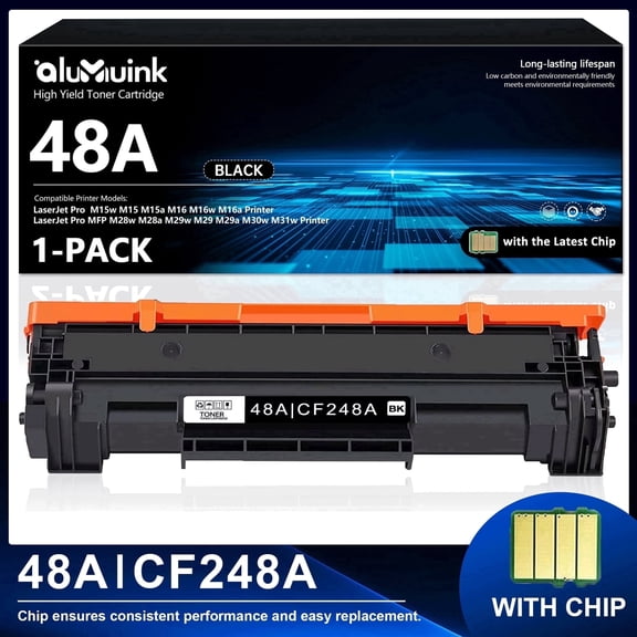 48A Black Compatible for 48A CF248A Toner Cartridge for LaserJet Pro M15 M16 MFP M28a M29 Printer