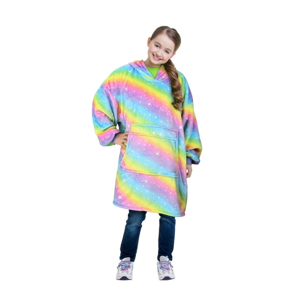 Catalonia Oversized Blanket Hoodie Sweatshirt, Fleece Pullover with Large Front Pocket, Super Soft Warm Comfortable for Teenagers Kids Youth
