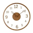 thumbnail image 5 of Modern Wall Clock Decorative Clocks for Walls Minimalist Wall Hanging Clock Acrylic Wall Clock for Bathroom Bedroom Office Living Room Decor Teak color, 5 of 8