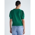 thumbnail image 3 of Free Assembly Women's Ribbon Cable Knit Sweater with Short Sleeves, Lightweight, Sizes XS-XXL, 3 of 5