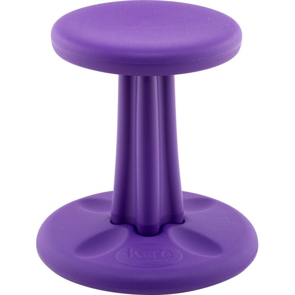 Kore Kids Wobble chair - Flexible Seating Stool for classroom & Elementary School, ADDADHD - Made in The USA - Age 6-7, grade 1-2, Purple (14in)