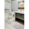 thumbnail image 2 of Ottomanson Cathy Washable Non-Slip Rubberback Polypropylene Gray Bath Rug Set, 3 Piece, 2 of 8