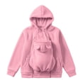 thumbnail image 5 of NIEWTR Women Hooded Sweatshirt Fleece Zip Up Baby Wearing Jacket Maternity Winter Coat Thicken Baby Wearing Clothes, 5 of 7