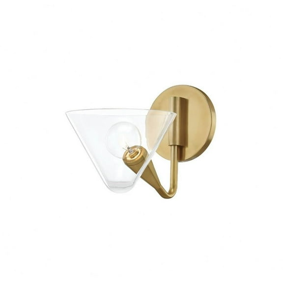-One Light Wall Sconce in Style-6.25 inches Wide By 7.25 inches High-Aged Brass Finish Bailey Street Home 735-Bel-3370952