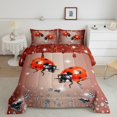 thumbnail image 2 of Ladybug Comforter Set Red Sequin Fluid Art Down Comforter,Crystal Diamond Bedding Sets Full,Ladybird Bugs Pattern Quilt Set Lady Beetle Watercolor Beetles Room Decor, 2 of 7