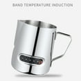 thumbnail image 2 of 12/20 oz milk frothing pot with temperature display stainless steel milk frothing pot suitable for latte art barista, 2 of 8