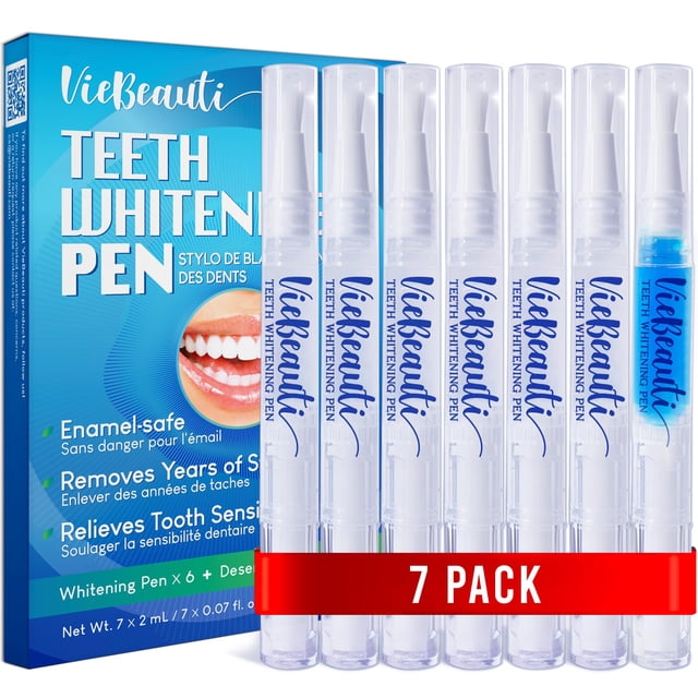 Bolígrafo blanqueador dental VieBeauti con 35% de peróxido de carbamida, paquete de 7