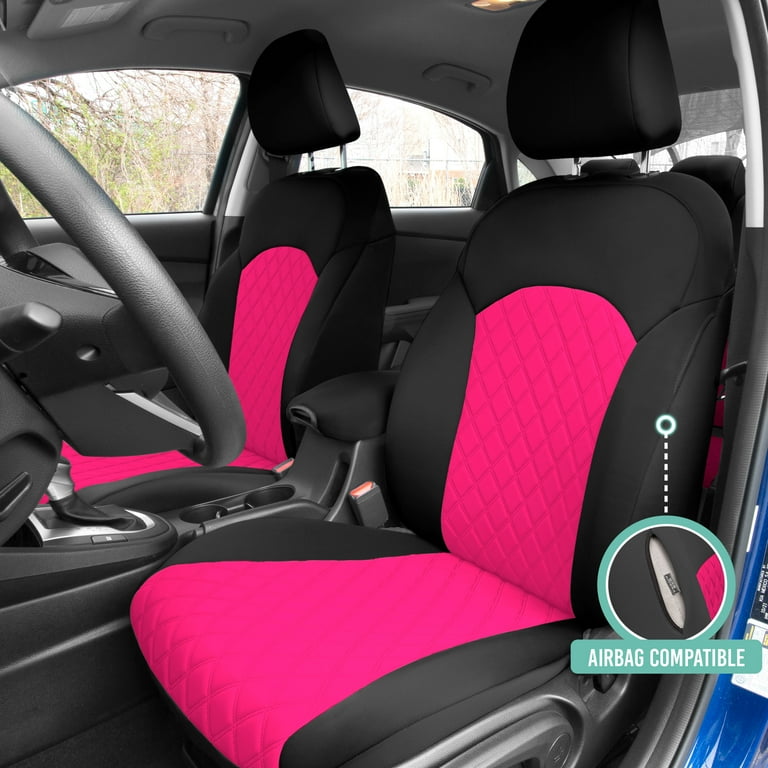 FH Group Custom Fit Neoprene Car Seat Cover for 2019 2024 KIA forte Pink Full Set Seat Covers with Air Freshener Walmart