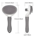 thumbnail image 2 of Dog & Cat Brush, Soft Self Cleaning Slicker Brush, Skin-Friendly Upgraded Dog Brush for Shedding, Massaging, and Grooming – Perfect for Long & Short Coats (Gray), 2 of 5