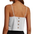thumbnail image 4 of CUZIBR Women Cami Solid Color Spaghetti Strap Scoop Neck Loose Fit Crop Top Camisole Summer Sleeveless Tank Top Casual Blouse Lightweight Basic Beach Vacation Shirt,White,M, 4 of 6
