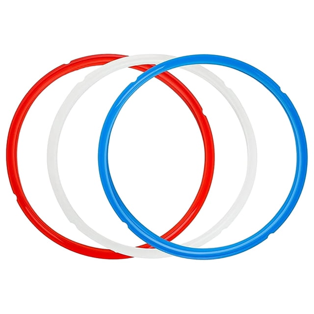WHEANG Door Seal Strip Sealing Rings for Accessories of 5/6 Models Red Blue and Clear 3 Pack Food Grade Replacement Silicone Seal Gaskets for 5/6 B Blue