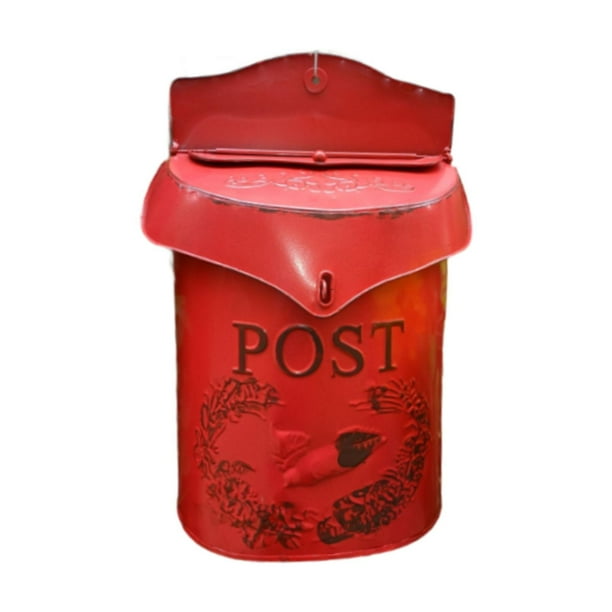 Buzón de pared Strade Fareast Limited buzón de correo estilo shabby chic rojo